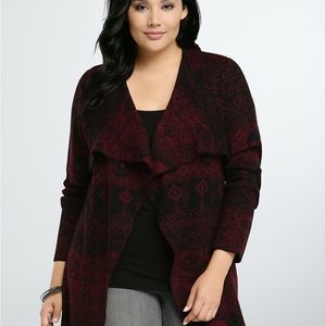4x torrid skull isle acrylic open cardigan
